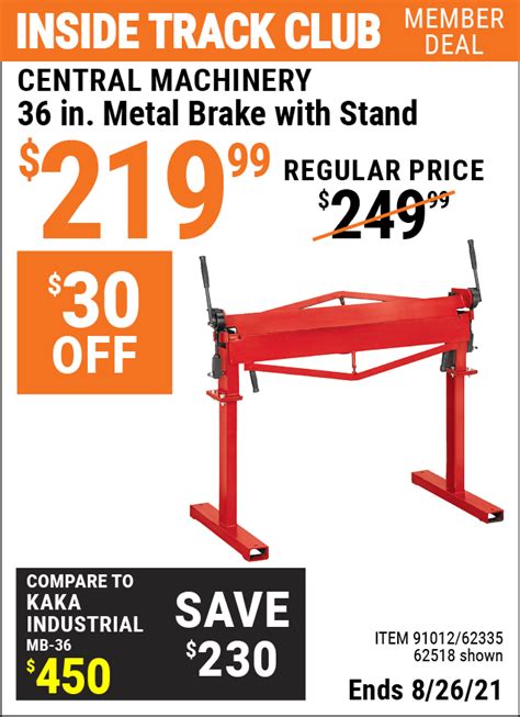 sheet metal brake stand|harbor freight 36 metal brake.